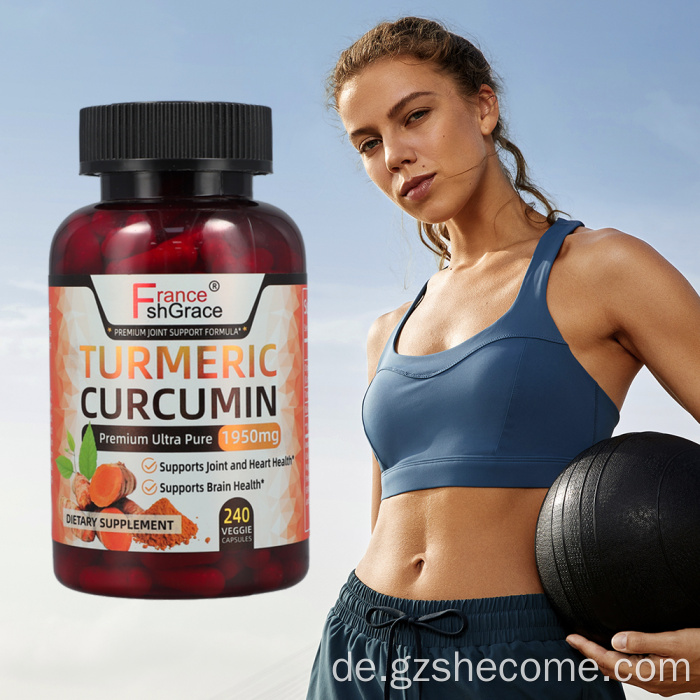Kurkumapurcumin verhindern Krebs -Curcumin -Extraktkapseln